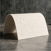 Revestimiento de Pared de Material Compuesto de Madera y Plástico Flexible, Panel WPC Ligero con Efecto Travertino para Interiores y Exteriores