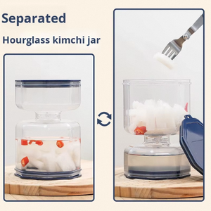 Conteneur transparent pour kimchi avec passoire, <span class=keywords><strong>pot</strong></span> <span class=keywords><strong>à</strong></span> marinade double couche pour chou, fabricant de sauerkraut en plastique de qualité alimentaire - Product Image 3