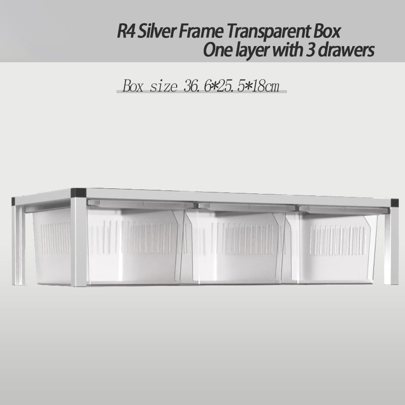 Cadre argenté dans une boîte transparente (36.6*25.5*18cm)