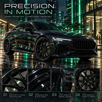 Jantes forgées 6061-T6 à 10 branches en Y, finition noir brillant, concaves peu profondes, 18-22 pouces, 5x112 5x120 5x130 pour BMW Audi Mercedes-Benz