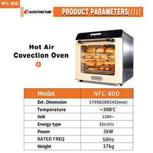 <span class=keywords><strong>Four</strong></span> à convection électrique portable Southstar à 4 plateaux, contrôle numérique, 220V, cuisson à température précise, usage commercial, faible consommation d'énergie - Product Image 5