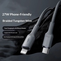 Cable de Datos PD27W con Cubierta Trenzada, Carga Rápida USB de 2 Metros para Teléfono Móvil, Tipo C14 a C15/16
