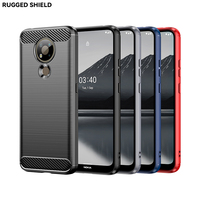 Funda de teléfono móvil de fibra de carbono a prueba de golpes, suave, TPU, para nokia 3,4