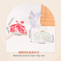 Magnifique Pince à Cheveux Papillon Faite à la Main pour Femme, Pince Requin Personnalisable avec Logo, Accessoire Cheveux pour Chignon ou Coiffure Arrière de la Tête