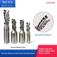 מקדח יהלום מסוג Riser Diamond PCD לחריטה אנכית, ללא ציפוי, בעל שיני חיתוך חלקות, תוצרת סין