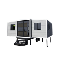 Maison moderne en conteneur extensible de 20 pieds, conçue sur mesure, économique, portable, préfabriquée, modulaire, avec chambre et fenêtre en verre