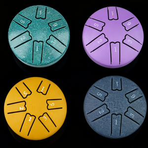 Tambour à langue en acier mini de 3 pouces, 6 notes, instrument de percussion Handpan - Product Image 1