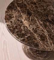 Table basse en marbre Emperador foncé au design contemporain, mobilier de salon d'hôtel, décoration intérieure, nouvelle arrivée, vente chaude