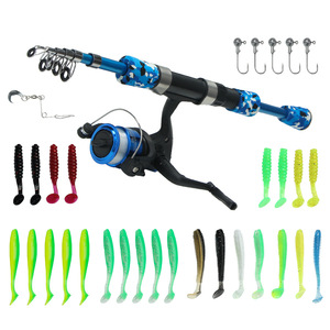 Vente en gros 1.5m pas cher Mini <span class=keywords><strong>canne</strong></span> à pêche moulinet combiné avec leurre ensemble filature <span class=keywords><strong>canne</strong></span> à pêche télescopique <span class=keywords><strong>canne</strong></span> à pêche pour débutant - Product Image 5