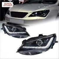 Kit de modernisation des phares pour SEAT Ibiza 13-17, 12V 35W, avec lentille LED, feux de jour et clignotants, 3000-6400LM