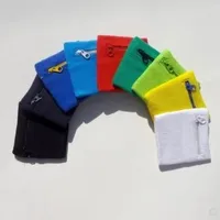 Pelindung Pergelangan Tangan Rajut Elastane Otentik untuk Olahraga Lari dan Basket, Menyerap Keringat, Dapat Digunakan untuk Mengelap, Tanpa Kantong