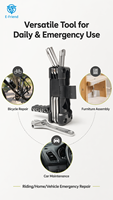 Kit Multiherramienta Portátil de Acero al Carbono Resistente para Reparaciones Diarias en Campamentos, Bicicletas y Motocicletas
