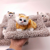 Peluche personnalisée chat endormi réaliste en tissu Mudbray 300g, jouet en peluche pour tous les âges