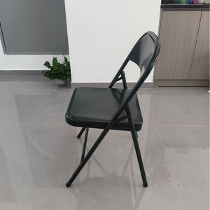 Silla Plegable Verde Oliva con Estructura de Acero para Oficina, Diseño Minimalista, 40.3x45x78 cm - Product Image 2