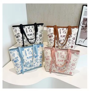 Borsa a Spalla da Donna THK Grande Capacità, Nuova Borsa a Mano Sottobraccio con Stampa Cartone Animato, Stile <span class=keywords><strong>Van</strong></span> Letterario Dolce - Product Image 1