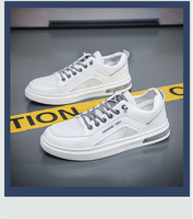 Chaussures de skate décontractées en toile fine pour hommes, tendance été 2026, respirantes, blanches, pour le sport et les loisirs