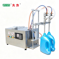 Machine de remplissage de liquides à double tête 17L, grand débit, pour boissons, détergent lessive et petits liquides