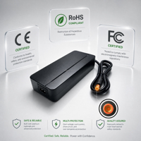 Chargeur de batterie de remplacement 49,2 V 3 A pour vélo électrique Bafang, pack de batterie lithium 43 V, adaptateur de vélo électrique, prise orange