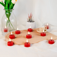 Bougie LED sans flamme à piles, rouge, écologique, en cire de paraffine Mermei, pour la décoration de la maison