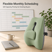 Coussin lombaire ergonomique en mousse à mémoire de forme tissée pour siège de bureau ou de voiture, hauteur réglable, respirant, écologique, OEM