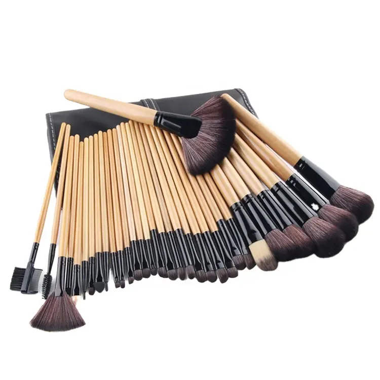 Pro Makeup Cosmetic wood handle 32 pcs makeup brush set