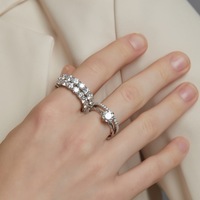 Bague éternité en argent sterling 925 avec moissanite de 4 mm et certificat GRA, bague de mariage moderne empilable en moissanite