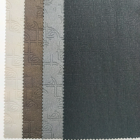 Tissu en similicuir PU polyester de designer, respirant, doux, léger, anti-moisissure, résistant à l'abrasion, 320 GSM, vente en gros