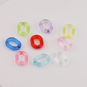 Colorful Transparent U Shaped Plastic Resin Chain Links For DIY Jewelry <b>Bag</b> Accessories 19mm - Product Image 5