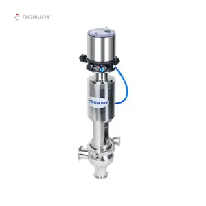 Divert Seat Valve DONJOY Stainless Steel Pneumatic Divert Seat Valve With Positioner Single Seat
