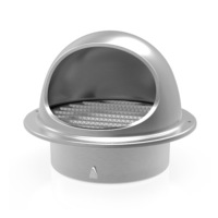 Persiennes d'air externe à paroi circulaire en acier inoxydable, couvercle de ventilation de champignon d'air étanche rond avec maille anti-insectes