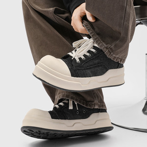 รองเท้าผ้าใบผู้ชายสไตล์เรโทรสปอร์ต ลำลอง ระบายอากาศดี แฟชั่นทันสมัย แบบผูกเชือก กันลื่น ใส่ได้ทุกฤดูใบไม้ผลิ ฤดูร้อน ฤดูหนาว - Product Image 2