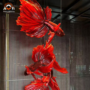 <span class=keywords><strong>Lampe</strong></span> LED suspendue de grande taille pour poissons Betta - <span class=keywords><strong>Lampe</strong></span> d'inspiration Feng Shui pour espaces commerciaux et atriums - Product Image 4