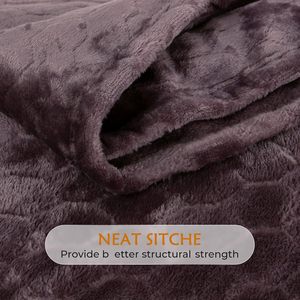 Siêu Mềm Len Giống Như Chăn Sang Trọng Flannel Ném Trọng Lượng Nhẹ Ấm Cúng Kết Cấu Faux Fur Chăn Cho Sofa Giường - Product Image 5