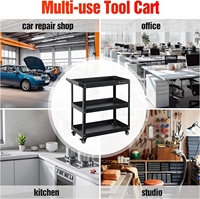 Chariot de rangement multifonctionnel pour tatouage à 3 étagères en métal, chariot roulant de qualité industrielle, organisateur d'outils pour salon de tatouage