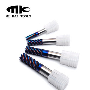 Solid Carbide tráng 6-Flute End Mill tùy chỉnh 65 HRC CNC máy công cụ cắt với OEM hỗ trợ - Product Image 4