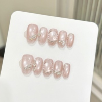 Colección 801-900, Uñas Postizas de Bailarina Largas al por Mayor, Uñas de Ataúd con Brillantes Estrellas de Diamante, Uñas Artificiales Personalizadas