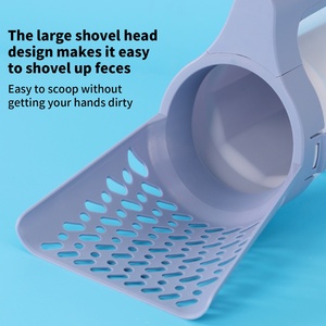 Nouvelle Conception Pelle et Spatule à Litière pour Chat en Plastique Détachable Manuelle Ovale Grande Capacité Facile à Nettoyer Portable - Product Image 6