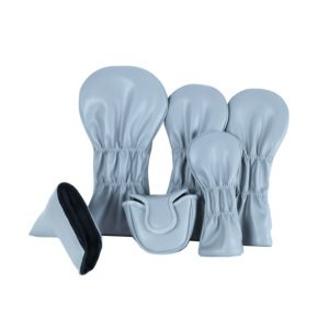 <span class=keywords><strong>Housse</strong></span> de tête de club de golf en cuir PU imperméable et portable avec fermeture magnétique et motif de logo - Product Image 2