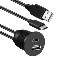 Câble d'extension USB C + USB 3.0 encastrable pour tableau de bord de voiture 3ft 1M