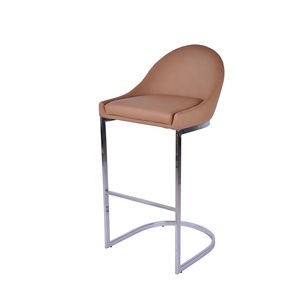 Proveedor Chino muebles de bar barato bajo nuevo bar taburete de cuero de la PU moderno de alta Silla de bar con reposapiés - Product Image 4