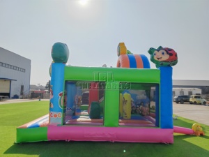 Castillo Inflable Comercial <span class=keywords><strong>de</strong></span> PVC <span class=keywords><strong>de</strong></span> 0.55mm con Tobogán, Modelo <span class=keywords><strong>Cocomelon</strong></span>, para Niños, Ideal para Alquiler en Eventos - Product Image 4