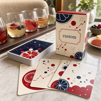 Cartes à Jouer Promotionnelles Personnalisées Style Américain – Jeu Interactif de Dégustation de Boissons Non Alcoolisées – Jeu de Cartes pour Événements et Cadeaux Promotionnels