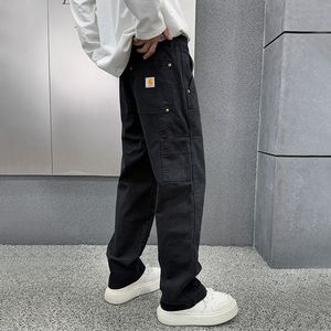 Dört Mevsim Yeni High-end Denim Kot Erkek Boot Cut Bol Kesim Günlük İş Pantolonu Yaz İlkbahar Sonbahar Kış Düğmeli Yıkanmış - Product Image 4
