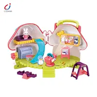 Kinder geben vor, Projektion Puppenhaus Cartoon Pilz Kabine Mainan Anak Kunststoff Mini Haus Spielzeug zu spielen