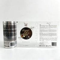 Étiquettes autocollantes personnalisées en vinyle imperméable pour bouteilles de produits de salle de bain : Huile d'argan, Shampoing, Gel douche, Emballages capillaires