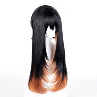 [Huacai] Feiyuan Zangui Ya Mo Amo Wasteland War Demon Perruque de cosplay en fibre haute température, sans dentelle, avec dessus de tête en fibre synthétique pour un style réaliste