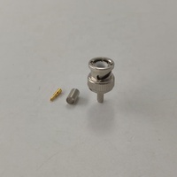 Conector Coaxial RF de 75 ohmios con Conector BNC Macho Personalizado para CCTV, Cable Coaxial 2.5C-2V, Conectores Coaxiales de Audio de 50 ohmios