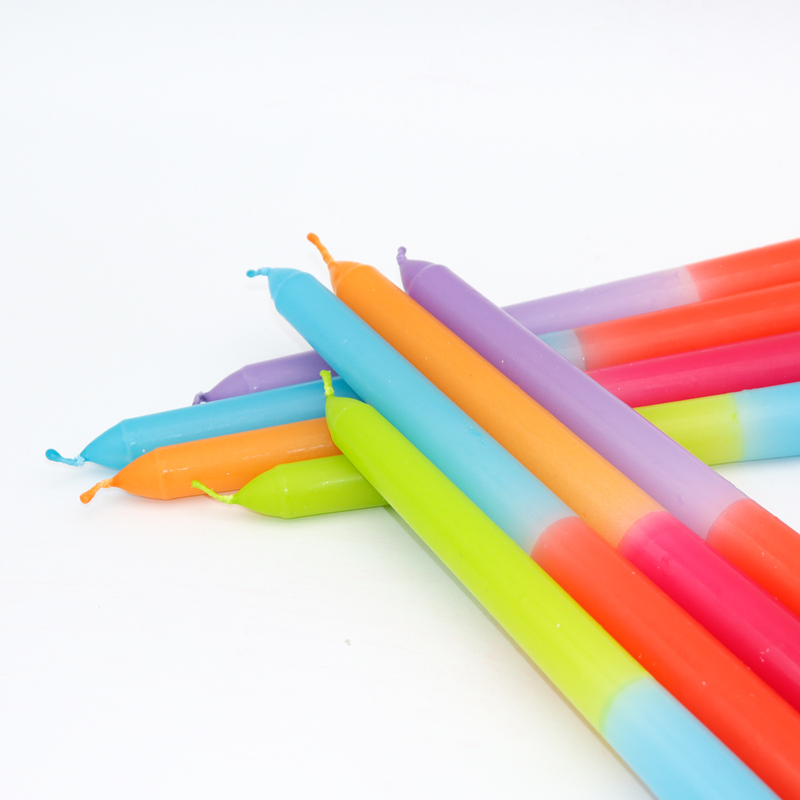 Manufacturer s Colorful Gradient Taper Candles