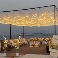 Cortinas de Tela con Tiras LED para Decoración de Techos de Hoteles y Bodas, en Oferta