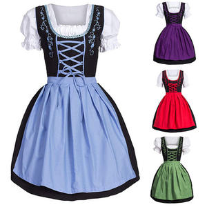 Disfraz de Oktoberfest para Mujer, Traje Bávaro Nacional con Estampado de Cuadros Rosas, Ropa de Club, Cosplay, Carnaval, Halloween, Fiesta de Disfraces - Product Image 1